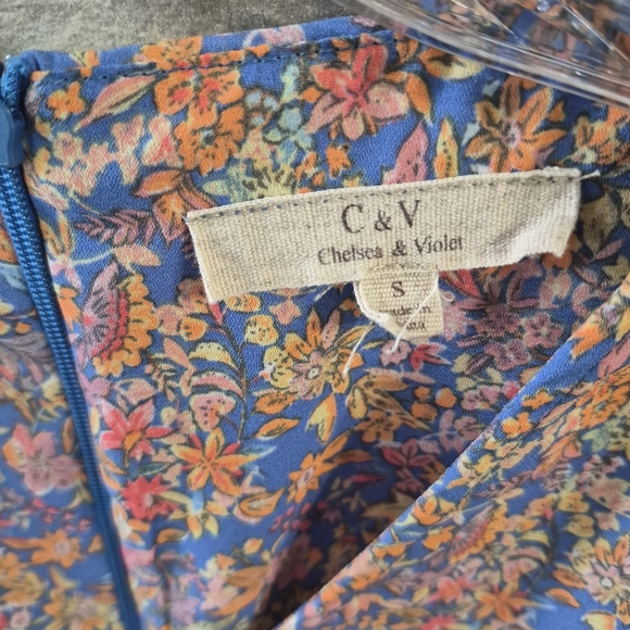 Chelsea & Violet Mini Dress Women's S Multicolor Floral Feminine Romantic - Picture 3 of 9